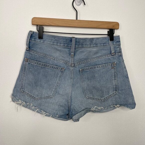 Madewell Jean Shorts Size 25 Button Fly Denim Cut Off Relaxed‎ - Picture 4 of 7